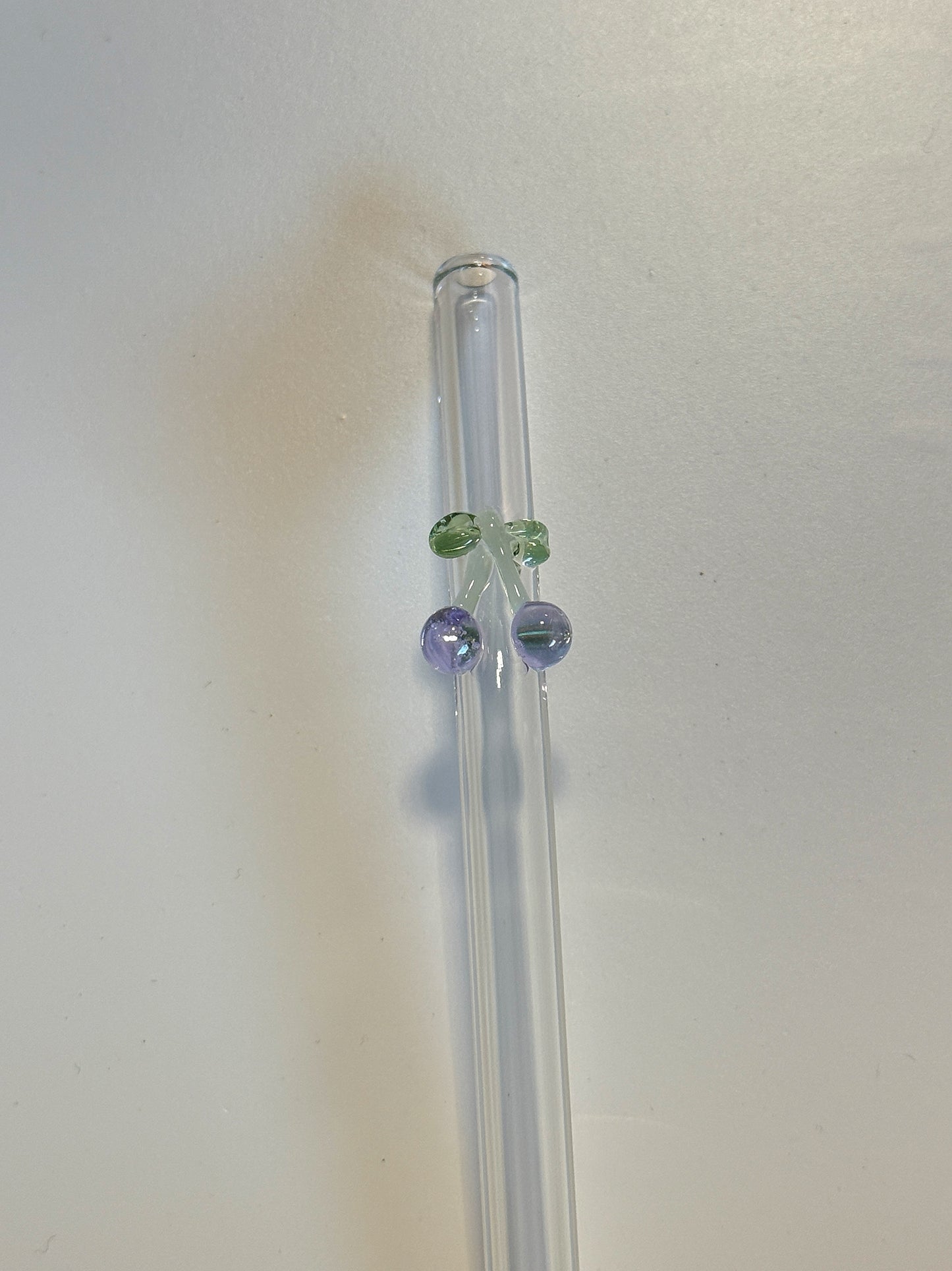 Glass Straws with Charms