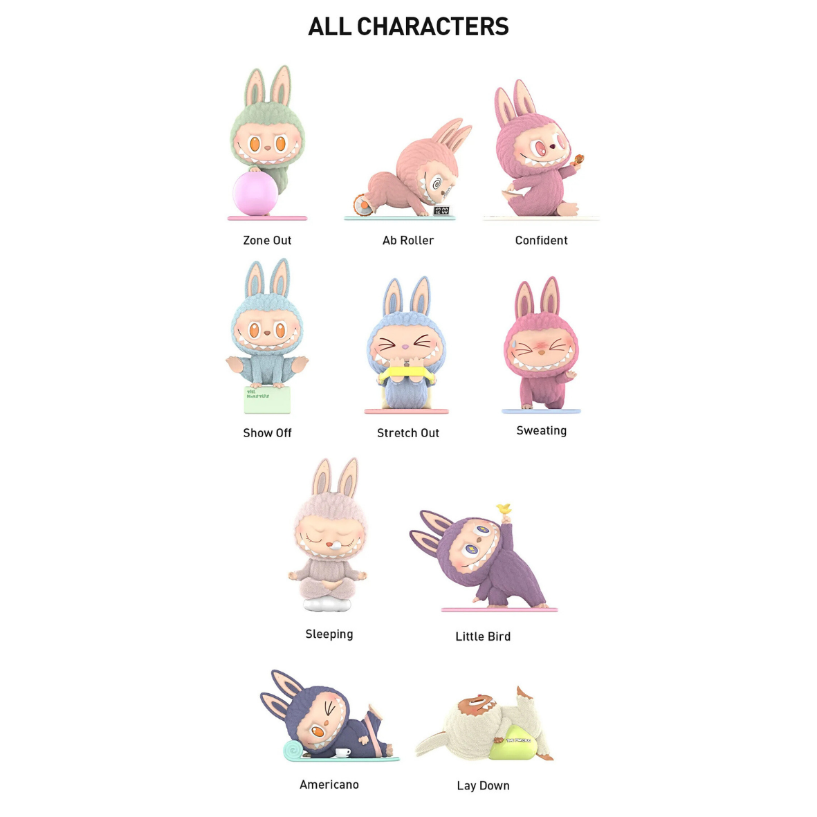 Pop Mart Labubu The Monsters Lazy Yoga Series Figures Sealed Case (10
Blind Box)