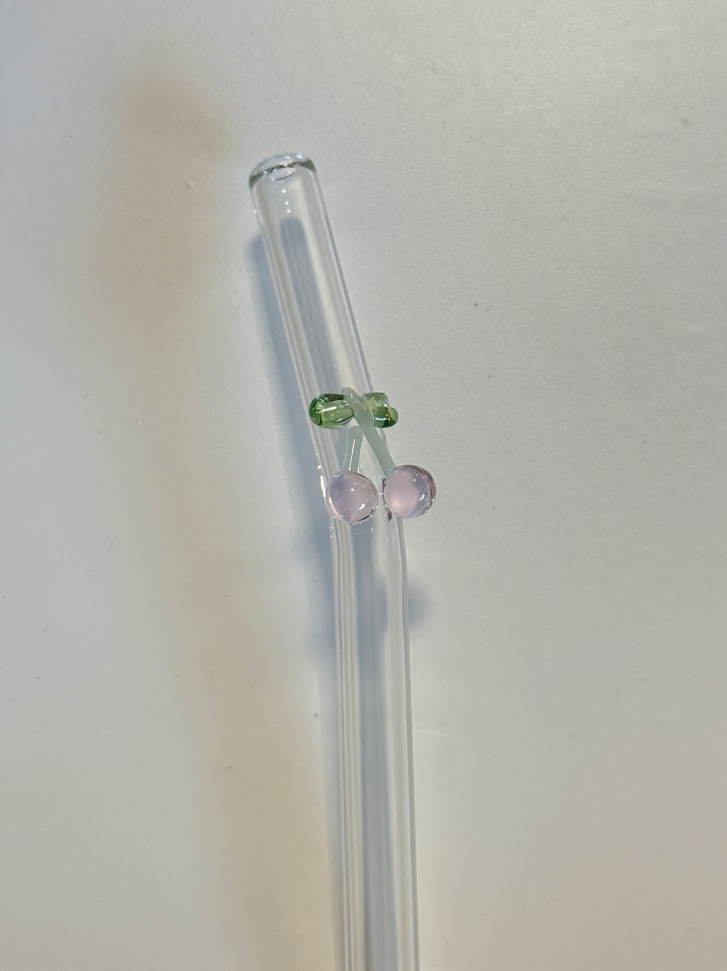 Glass Straws with Charms